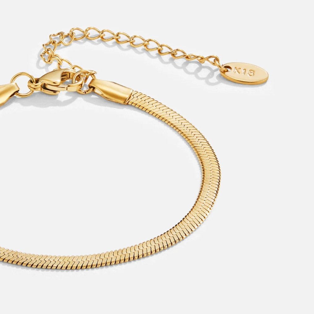 Sarya - Bracelet en or avec chaîne en serpent